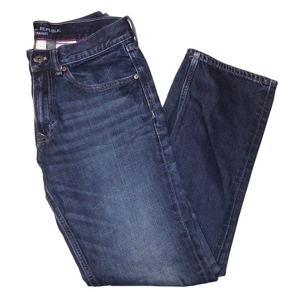 Banana Republic Men’s Straight Medium Wash Indigo Size 31/32 - Picture 2 of 7